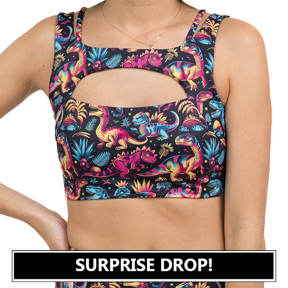 dinosaur print bra surprise drop