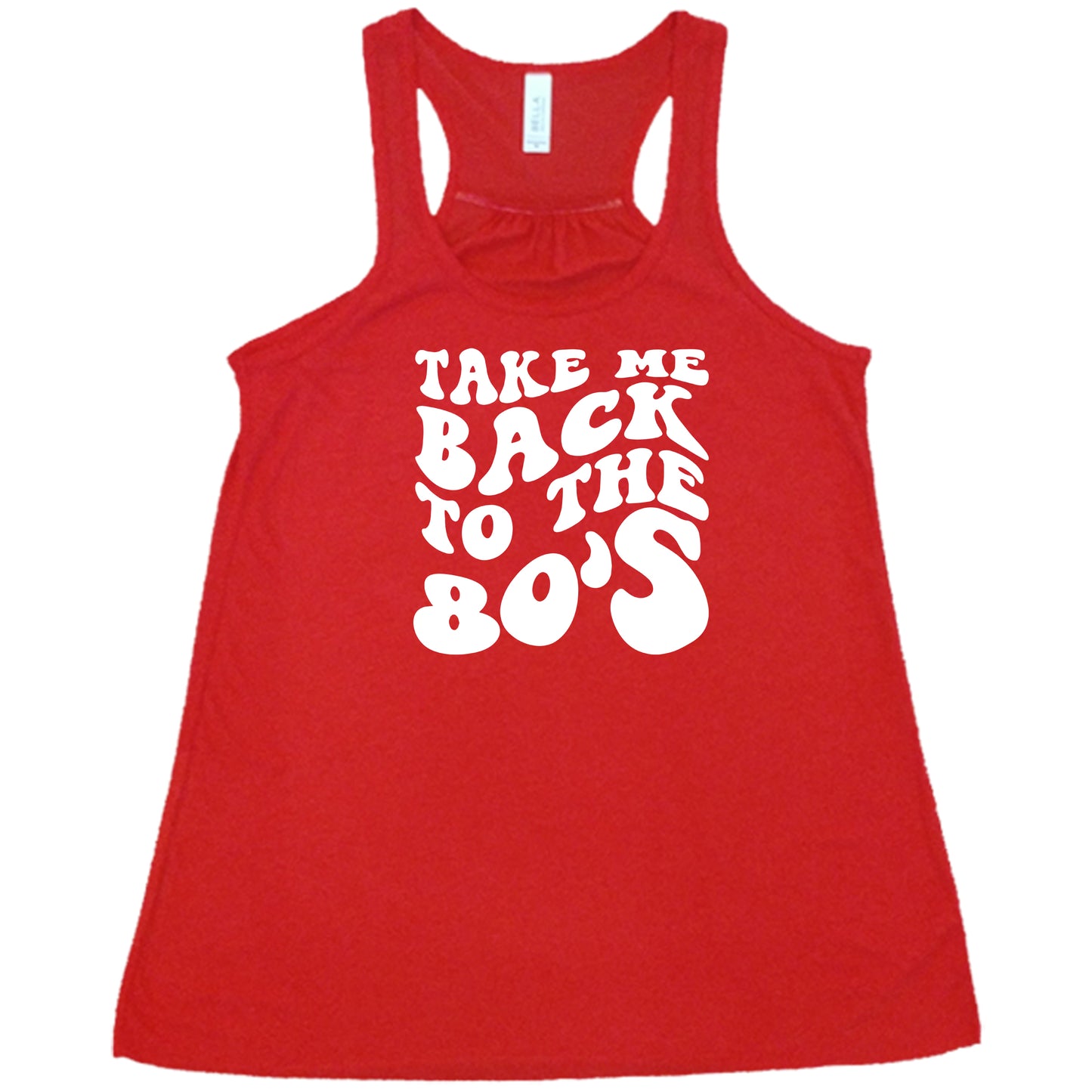 take me back to the 80's quote red racerback shirt