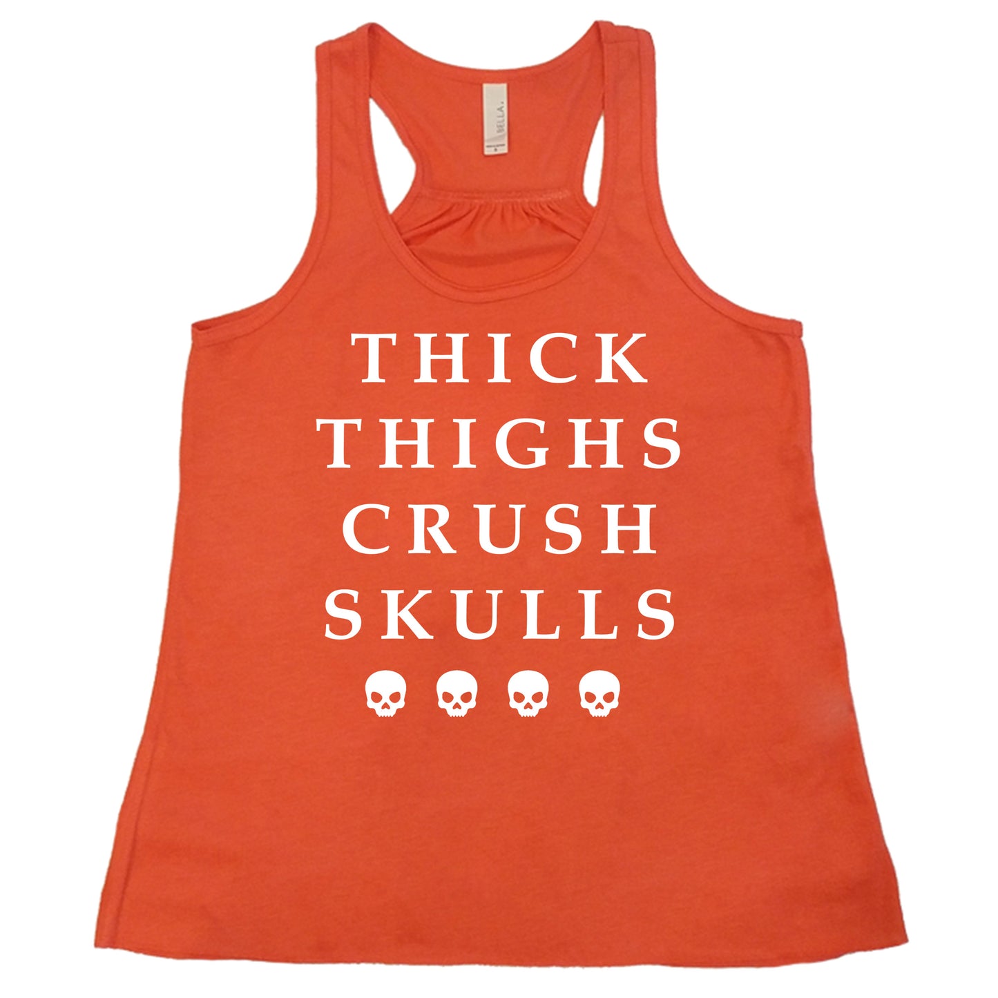 coral Thick Thighs Crush Skulls shirt