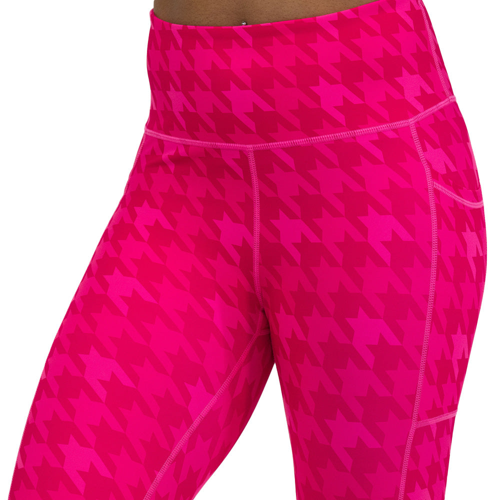 pink houndstooth leggings
