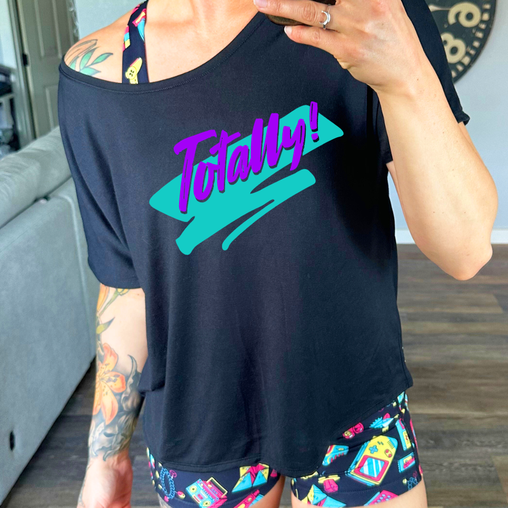 model wearing the totally slouchy tee