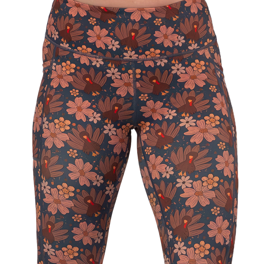 turkey patterned leggings