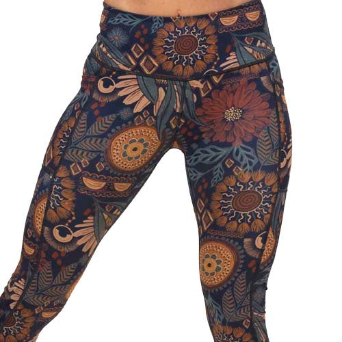boho floral patterned leggings 