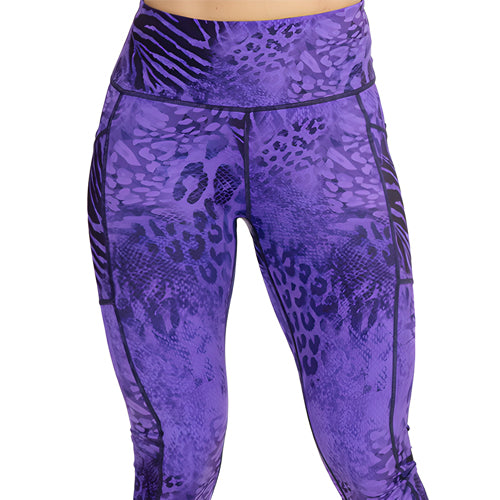 purple animal print leggings