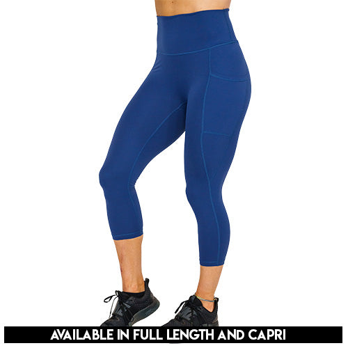 navy blue leggings available in full length and capri 