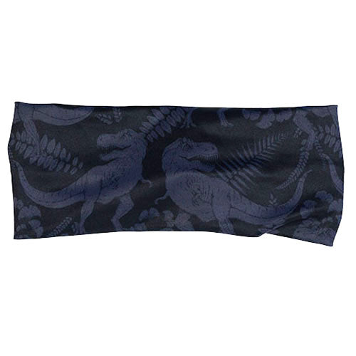 black and grey dinosaur patterned headband 