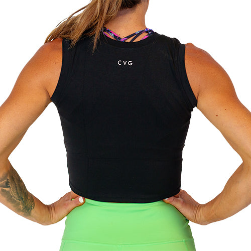 Fitted Crop Top | Black