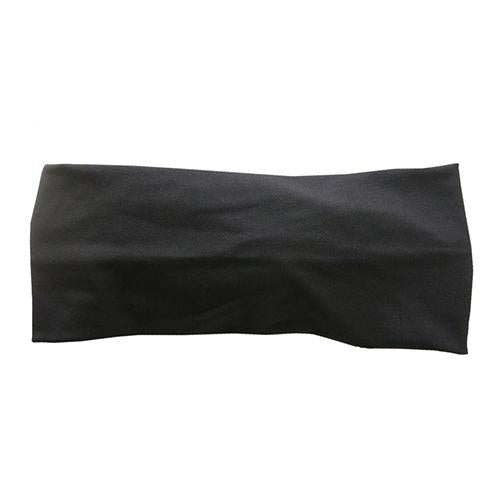 front view of solid black headband