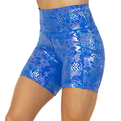 blue and purple holographic 5" shorts