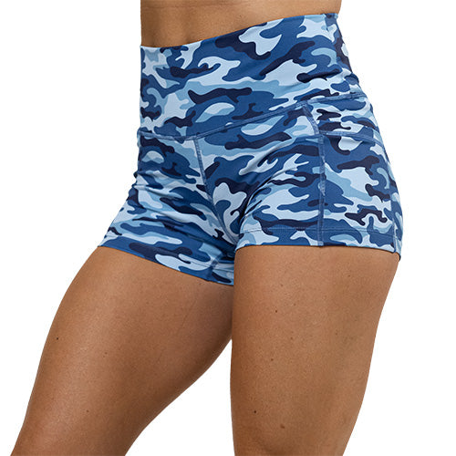 2.5 inch blue camo shorts