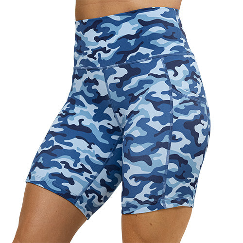 7 inch blue camo shorts