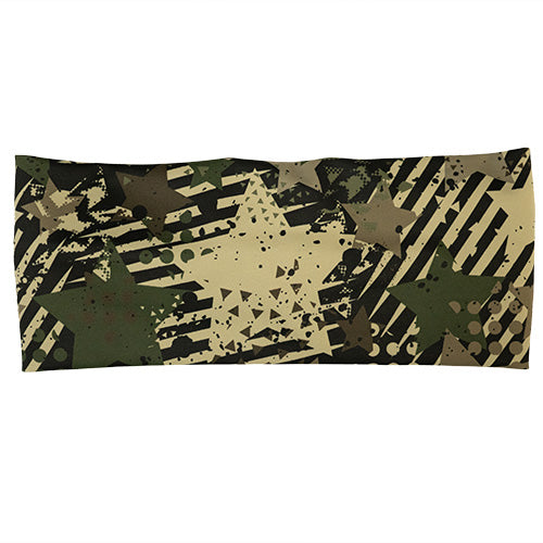 front view of green camo headband