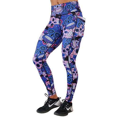 Cotton Candy Skull Leggings