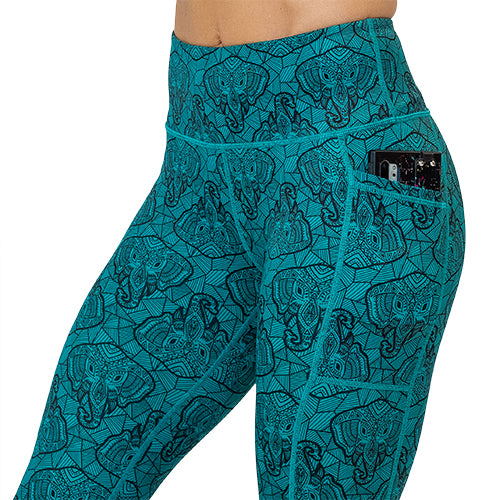 close up of side pocket large enough to hold a cell phone