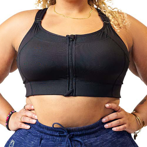 Front Zip Sports Bra, Supportive Workout Bra