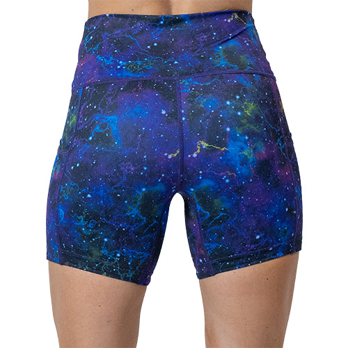 back of 5 inch galaxy shorts