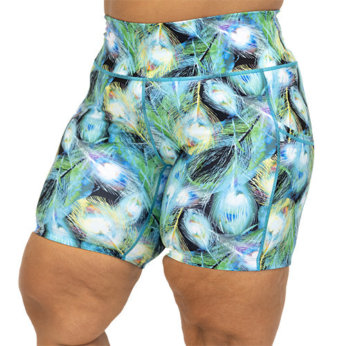 peacock feather 7 inch shorts 