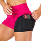 close up of side pocket on underneath layer of shorts, large enough to hold a cell phone 