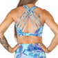 butterfly back strap design on sports bra