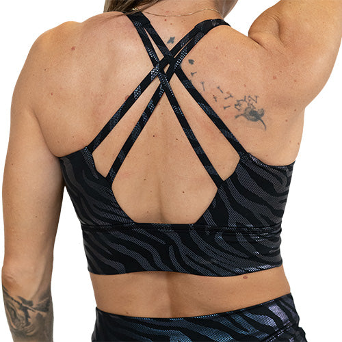 back view of the double strap cross back