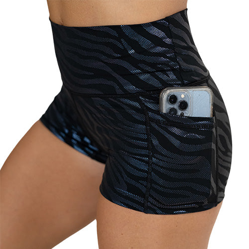 close up of side pocket large enough to hold a cell phone
