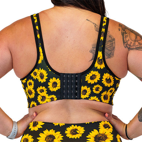 back view of sunflower sports bra