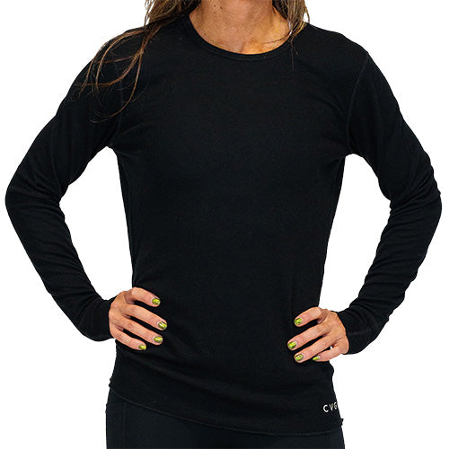 front of solid black thermal