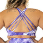 butterfly back design on purple tie dye bra 