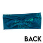 back view of blue headband with teal jelly fish