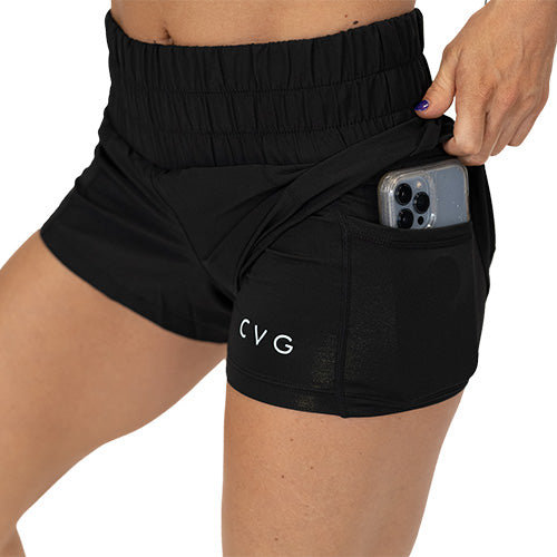 close up of side pocket that is large enough to hold a cell phone