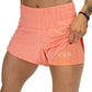 close up of second layer of peach colored shorts underneath
