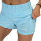 close up of extra light blue shorts layer underneath shorts