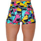 back of the 2.5 inch shark patterned shorts