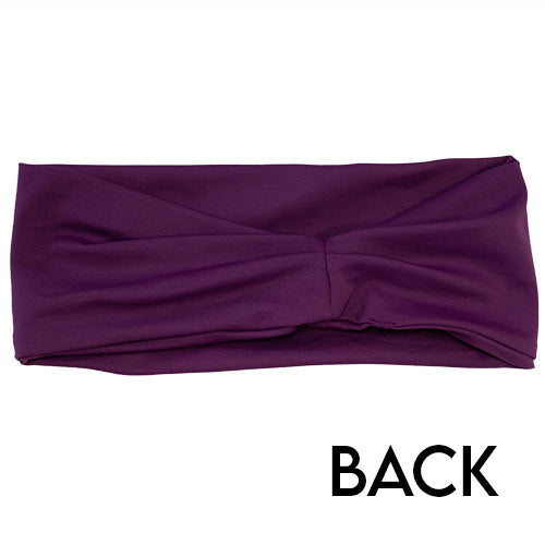 back of solid berry colored headband