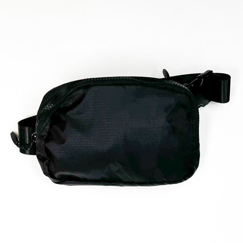 solid black belt bag