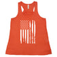  coral tank with a white distressed flag design in the center