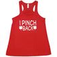 red racerback tank top with the quote "i pinch back" in white