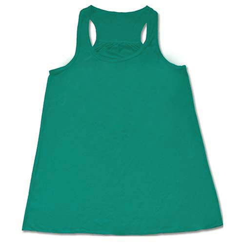 green basic flowy racerback tank