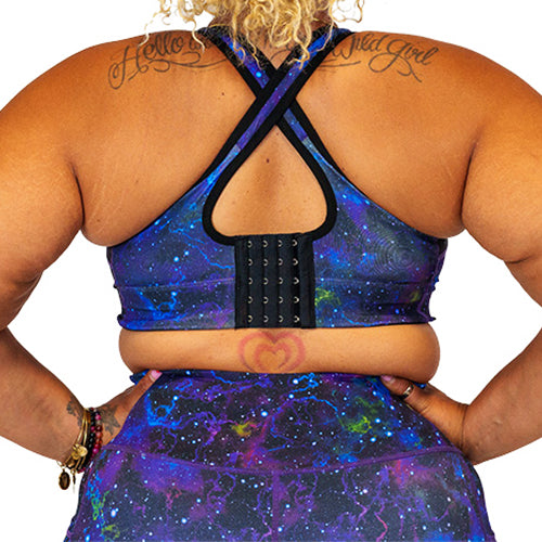back view of bra straps that is being worn as a X back
